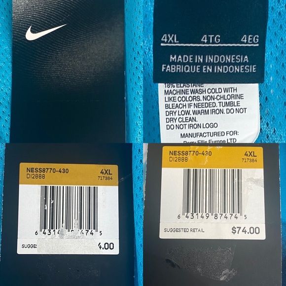 NIKE Mens Board Shorts Sz 4XL DIVERGE 12Swim Trunk - Picture 10 of 13